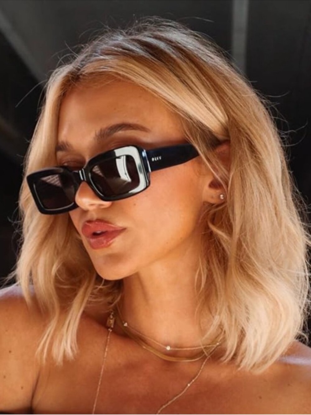 Diff Eyewear Black Rectangle Sunglasses - Sephora x Diff - Picture 2 of 4